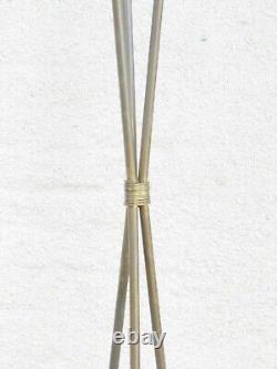 07f28 Ancien Lampadaire Lampe Art Déco 3 Fleches Laiton Croisees Gout De Jansen