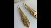1920s Long Art Deco Gold Earrings Chrysler Collection At Minusone Jewelry