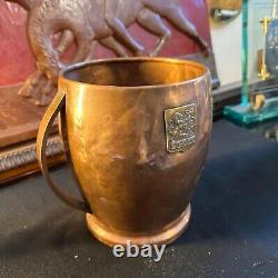 1940s Art Déco Hammered Copper And Laiton Italian Cinzano Wine Cooler