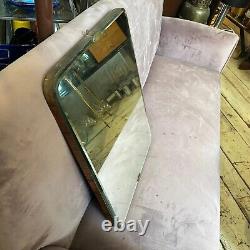 1940s Gio Ponti Style Art Déco Laiton And Glass Italian Wall Mirror