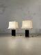 1970 JC MAHEY 2 LAMPES PAGODE POST-MODERNISTE SHABBY-CHIC NEO-CLASSIQUE Rizzo