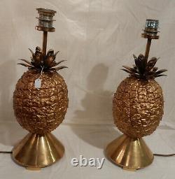 1970' Paire de Lampes Ananas