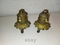 2 Anciennes Douilles Laiton Avec Interrupteur Old Brass Sockets With Switch