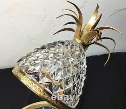 # ANCIENNES BOÎTES ouf Fabergé coffret en cristal et laiton doré (ANANAS)