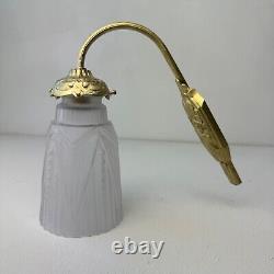 Ancienne Applique Laiton Art-deco Old French Lamp