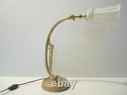 Ancienne Lampe Bureau Art Deco En Laiton/old Lamp/luminaire Articule/de Chevet/