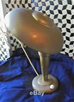 Ancienne Lampe Champignon En Laiton Epoque Art Deco