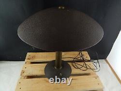 Ancienne Lampe De Table Art Déco 1930 En Laiton Avec Gauffrage Siemens Milan