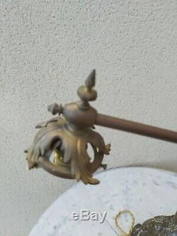 Ancienne Lampe En Bronze Et Laiton Art-deco