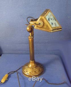 Ancienne Lampe Pirouett Rare Modèle De Collection A Verre Nuagé, Socle Art Deco