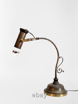 Ancienne lampe laiton design art deco moderniste vintage signé CVL REF 3121