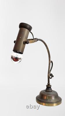 Ancienne lampe laiton design art deco moderniste vintage signé CVL REF 3121
