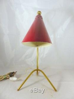 Ancienne lampe tripode Moderniste Cocotte Style Boris Lacroix 1950 Orientable