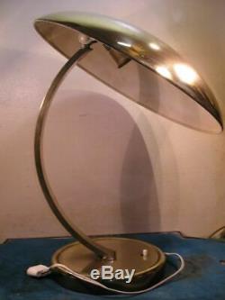 Art Deco D'epoquerare Lampe De Bureau En Cuivre Et Laiton