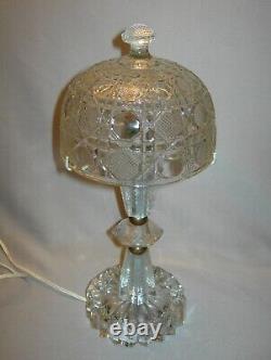 Art Déco Lampe champignon entièrement en verre & laiton moulé/pressé vers 1940