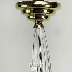 Art Déco Lustre Lampe à Suspension Lampe Plafond Lampe de Plafond Verre & Laiton