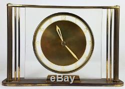 Art Déco Montre/Horloge de Table, en Laiton, Fonctionnel, Um 1920 Al595