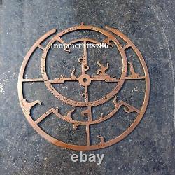 Astrolabe en laiton antique 8'' Appareil de navigation antique d'astrolabe