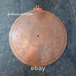 Astrolabe en laiton antique 8'' Appareil de navigation antique d'astrolabe