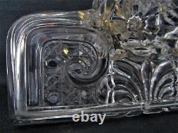 BACCARAT ancien encrier cristal estampillé bouchon Bronze/laiton 23,5cm complet
