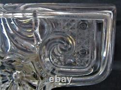 BACCARAT ancien encrier cristal estampillé bouchon Bronze/laiton 23,5cm complet