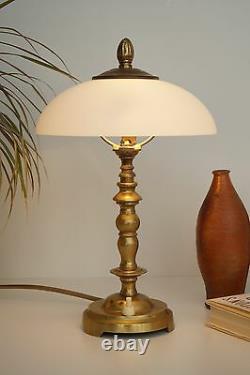 Belle Mignonne Art Nouveau Shabby Chic Lampe de Chevet en Laiton