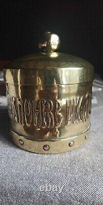 Brass Vintage Tobacco Tin / Pot à tabac en laiton