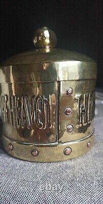Brass Vintage Tobacco Tin / Pot à tabac en laiton