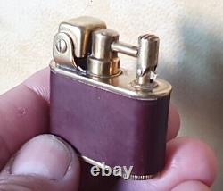 Briquet lancel 1930 à essence en cuir et laiton ancien bon état Art Déco