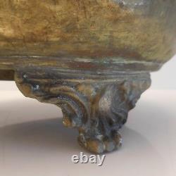 Cache-pot saut en cuivre laiton authentique vintage art-déco antiquité