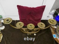 Candélabre d'autel, art deco JHS, laiton, P 1,7kg, L 54cmxH 30cm