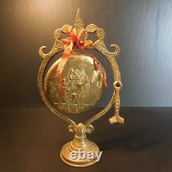 Cloche gong cuivre bronze laiton vintage art déco orient design Lampe N6070