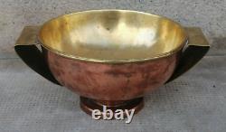 Coupe cuivre laiton art deco PIERRE AMEDÉE PLASAIT Brass copper bowl