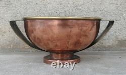 Coupe cuivre laiton art deco PIERRE AMEDÉE PLASAIT Brass copper bowl