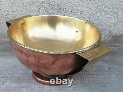 Coupe cuivre laiton art deco PIERRE AMEDÉE PLASAIT Brass copper bowl