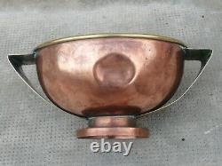 Coupe cuivre laiton art deco PIERRE AMEDÉE PLASAIT Brass copper bowl