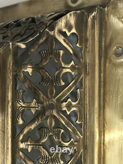 Devant de Cheminée Pare feu Art Déco Laiton / Bronze ajouré 65cm / 56 cm chimère