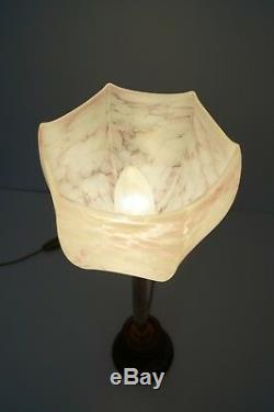 Élégant Original Art Déco Art Nouveau Lampe de Table Laiton Berlin Lampe 1930