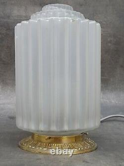 GRANDE LAMPE BUILDING MODERNISTE ART DECO SKYSCRAPER GRATTE-CIEL 1930 28 cm