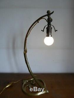 Grand Pied De Lampe Lampe Art Deco Pour Muller Schneider Daum Epoque 1920/30