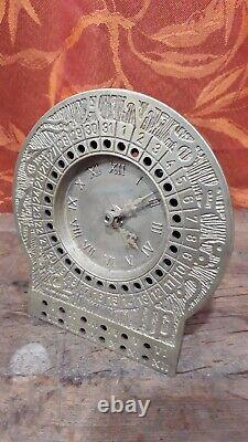 Horloge à poser en laiton massif signes du zodiaque mécanisme quartz