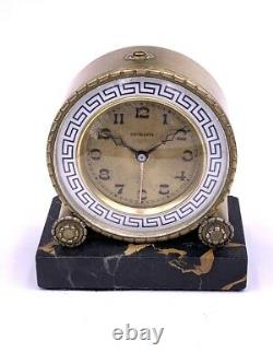 Horloge réveil mécanique ZENITH Art Déco Antique mechanical clock
