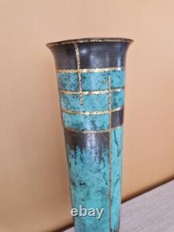 Important vase Art Déco WMF Ikora 1925 Design Paul Haustein dinanderie laiton