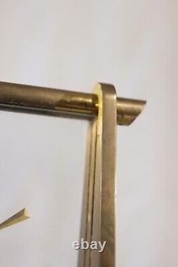 J. Auricoste & Jaeger Lecoultre Pendule art déco laiton doré 1930s