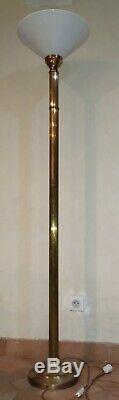 LAMPADAIRE à colonne régence empire à colonne C. 1950 en bronze laiton doré
