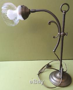LAMPE DE SALON ou BUREAU DESIGN 1930 art déco LAITON HAUTEUR REGLABLE ORIENTABLE