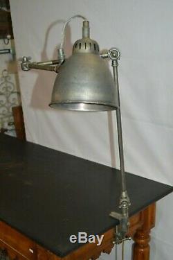 LAMPE de BUREAU ARTICULEE en LAITON avec Finition Argentée
