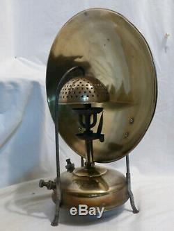 Lampe A Petrole Pression Ancienne Parabole Sievert N°35 Sweden Antique Svea