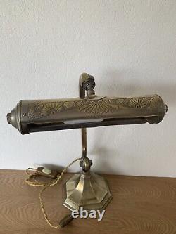 Lampe Art Déco Laiton Articulée Brevetée S. G. D. G Années 1920 1930 Gravée