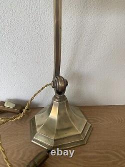 Lampe Art Déco Laiton Articulée Brevetée S. G. D. G Années 1920 1930 Gravée